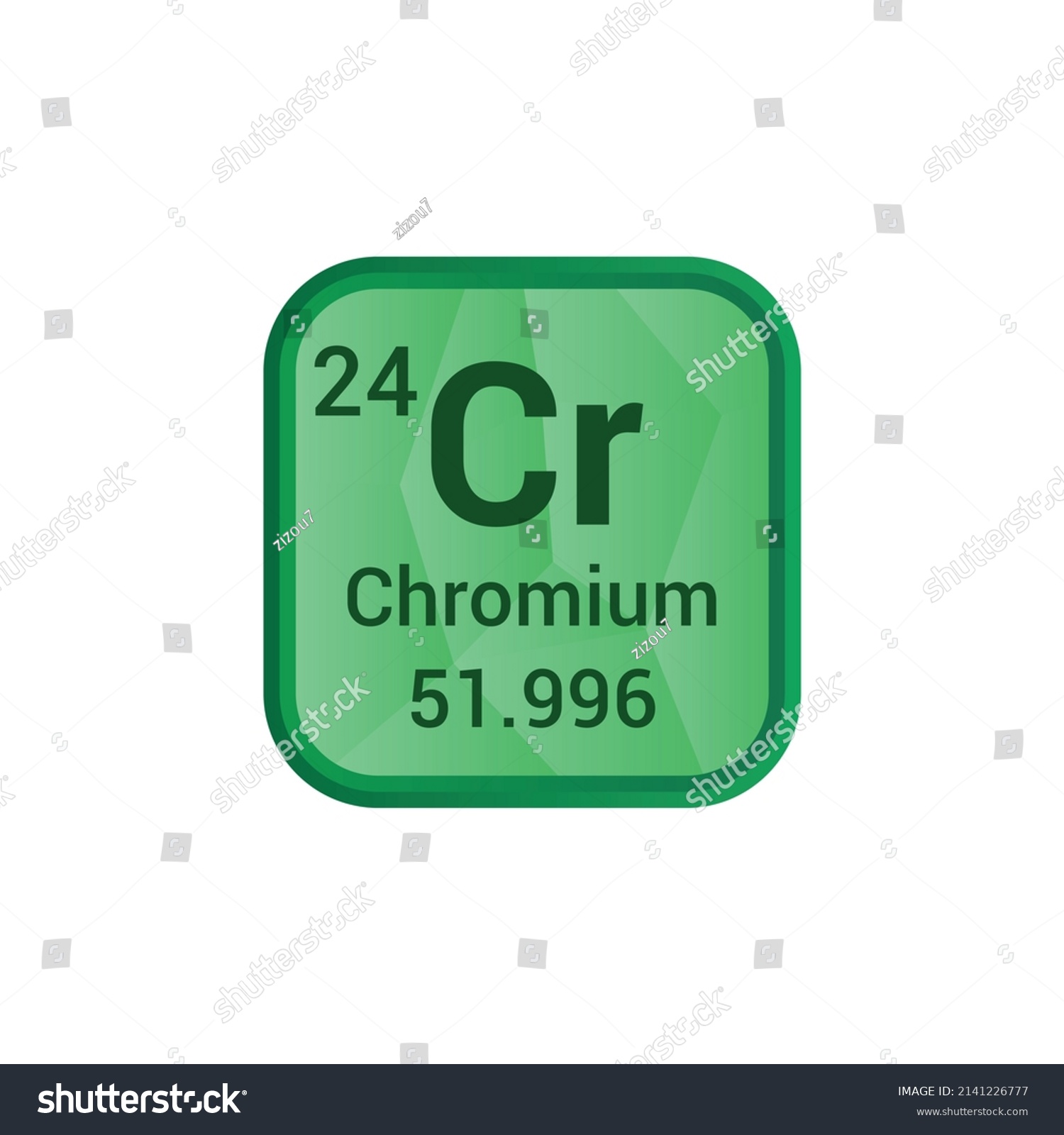 Chromium Chemical Element Periodic Table Stock Vector Royalty Free Shutterstock