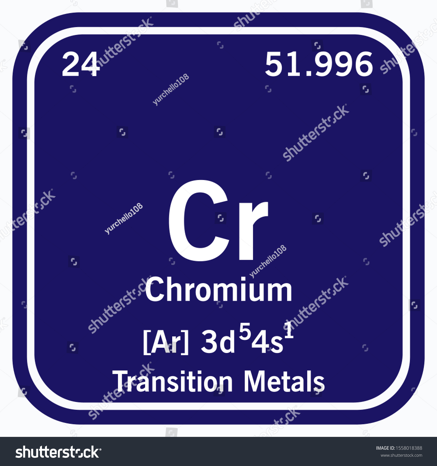 Chromium Periodic Table Elements Vector Illustration: Vector De Stock ...