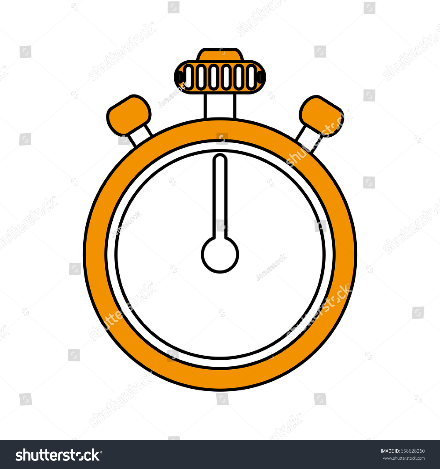 Chronometer Flat Illustration Stock Vector (Royalty Free) 658628260