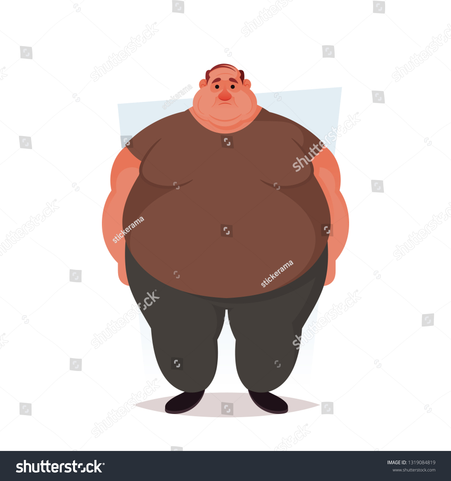 Chubby Character Cartoon Style Vector Illustration Stock Vector ...