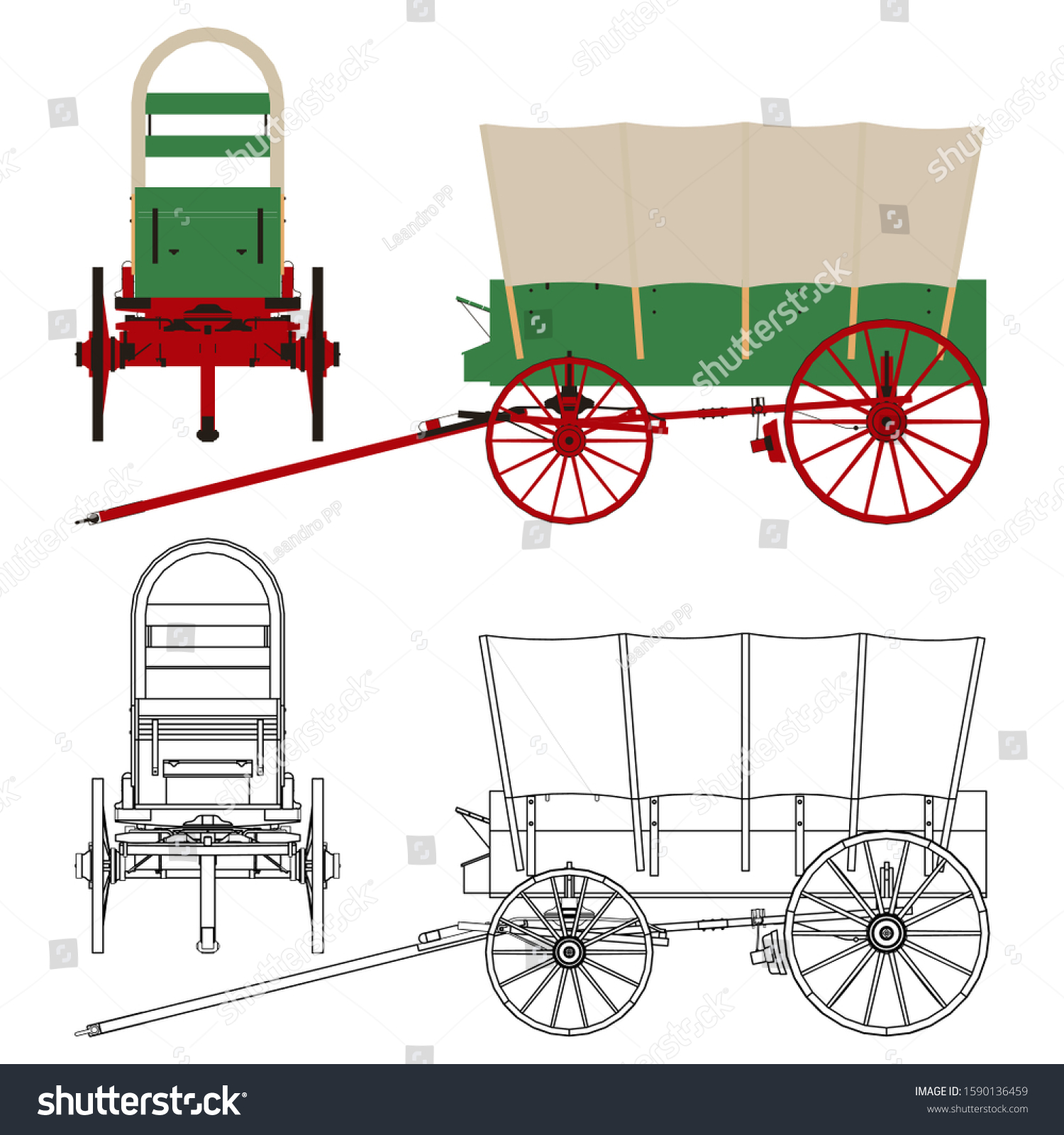 SVG of Chuck Wagon. Popular covered wagon. svg