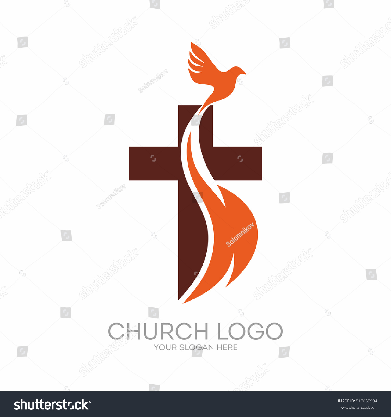 catholic fire of in symbol church the symbols. fire The Cross of of Christian Church logo. the Jesus,