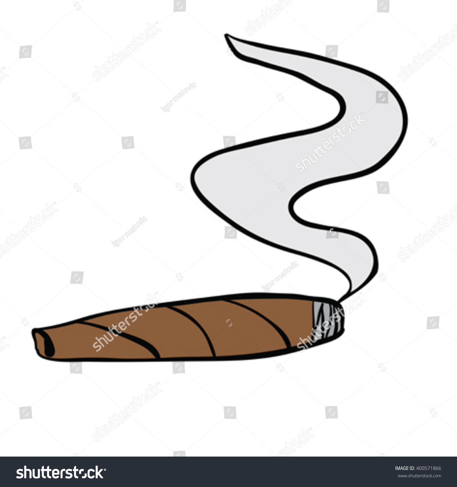 Cigar Cartoon Stock Vector 400571866 - Shutterstock