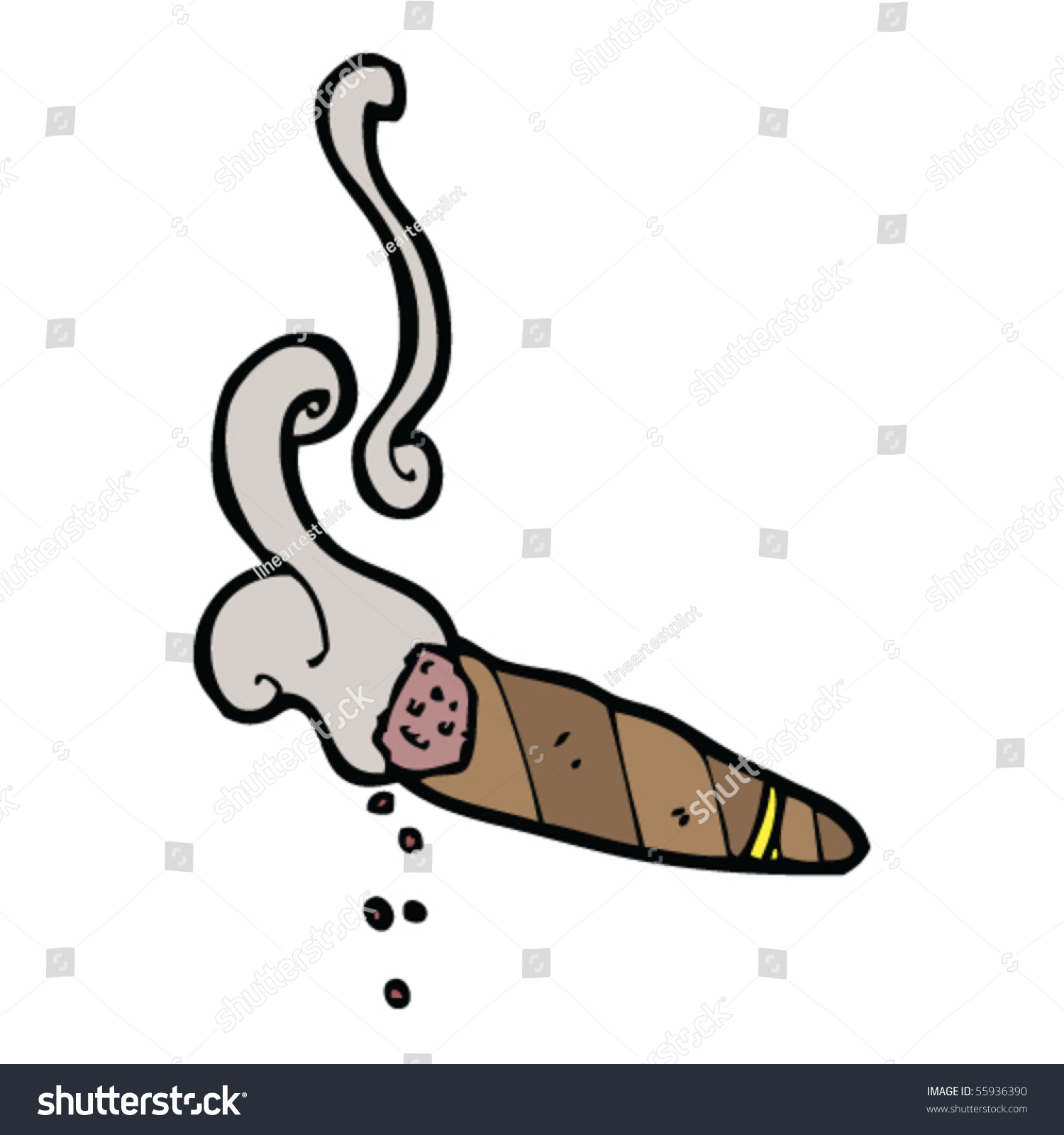 Cigar Cartoon Stock Vector Illustration 55936390 : Shutterstock