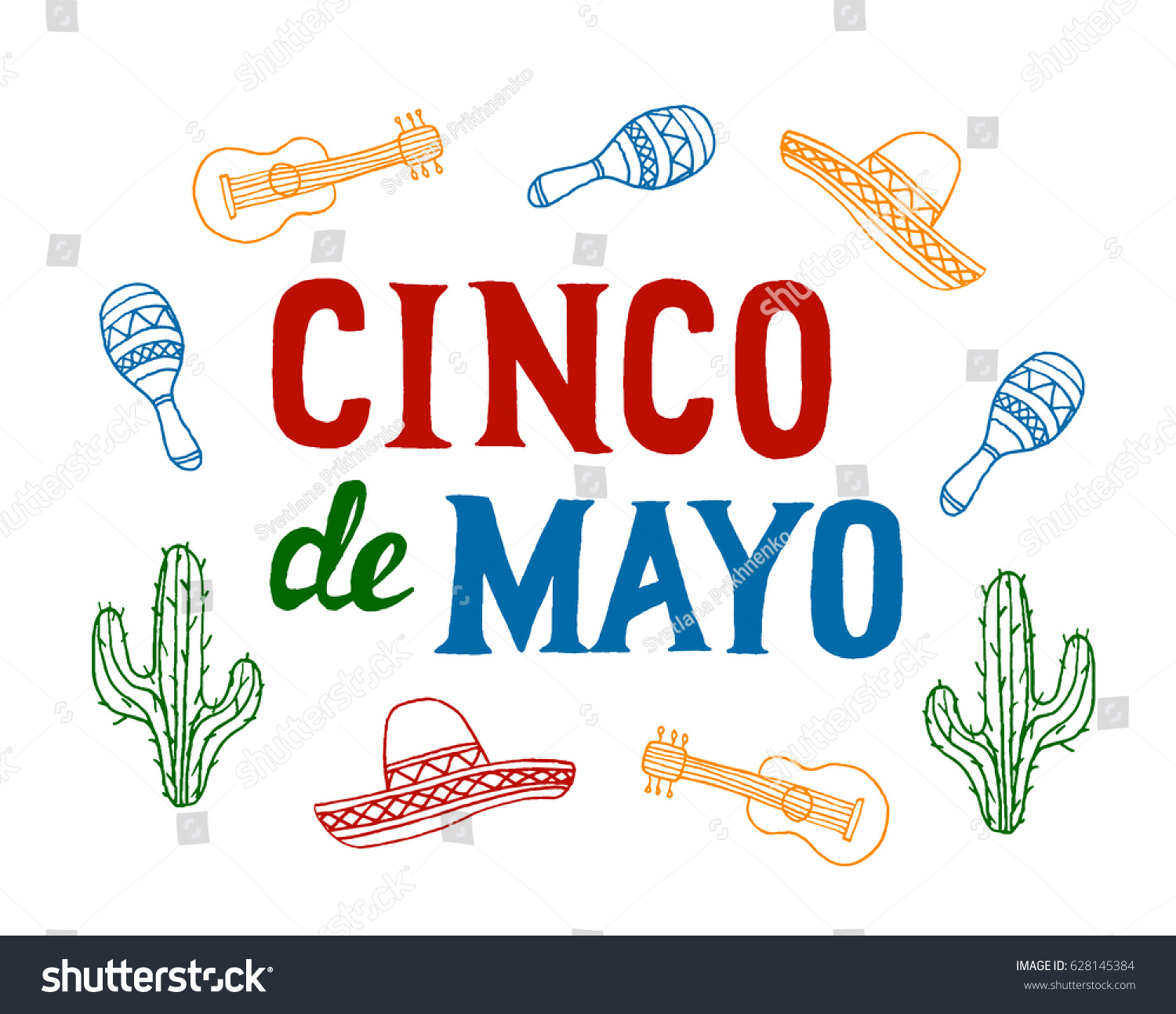 Cinco De Mayo Fiesta Background Sombrero Stock Vector (Royalty Free ...