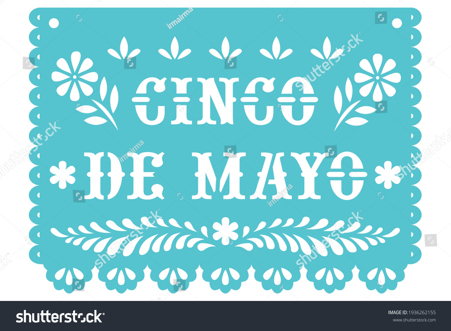 Cinco De Mayo Papel Picado Mexican Stock Vector Royalty Free 1936262155 Shutterstock 2453