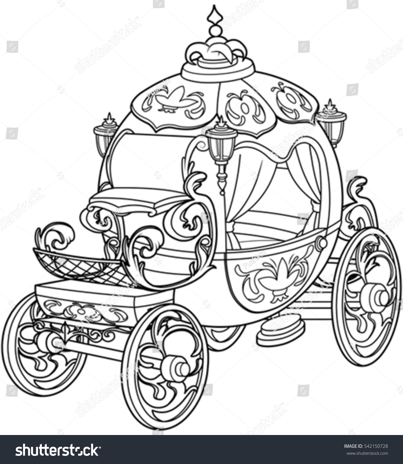 fairy tale carriage coloring pages - photo #2