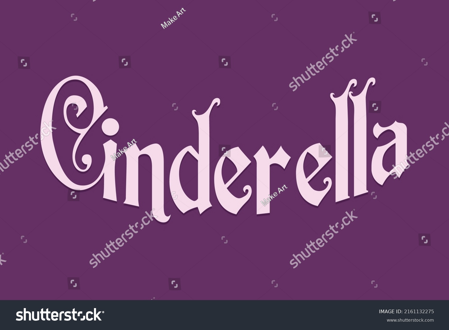 SVG of Cinderella word isolated vector illustration svg