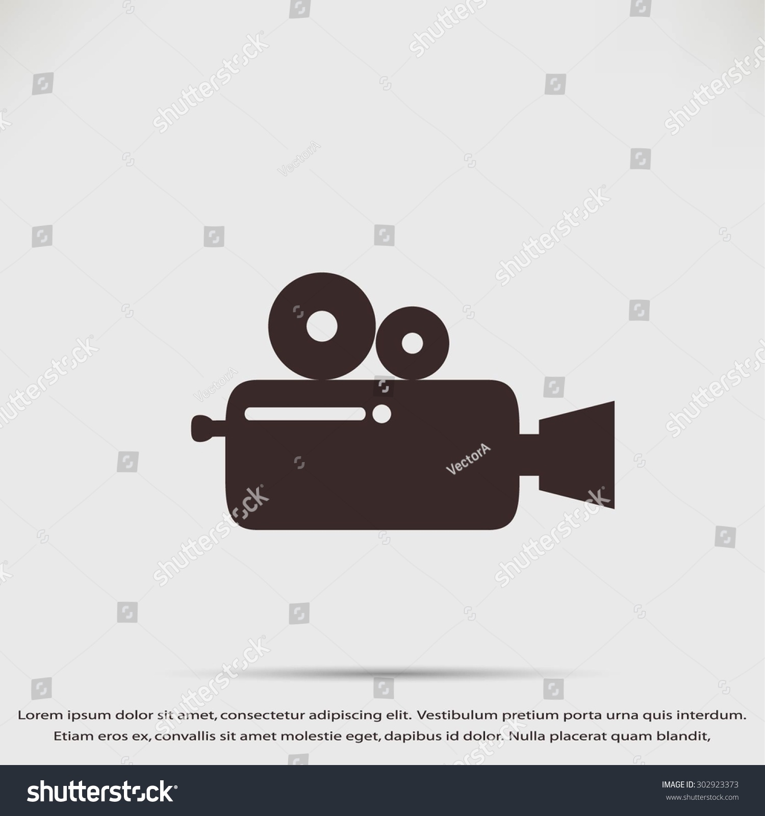 Cinema Camera Icon Stock Vector (Royalty Free) 302923373 | Shutterstock