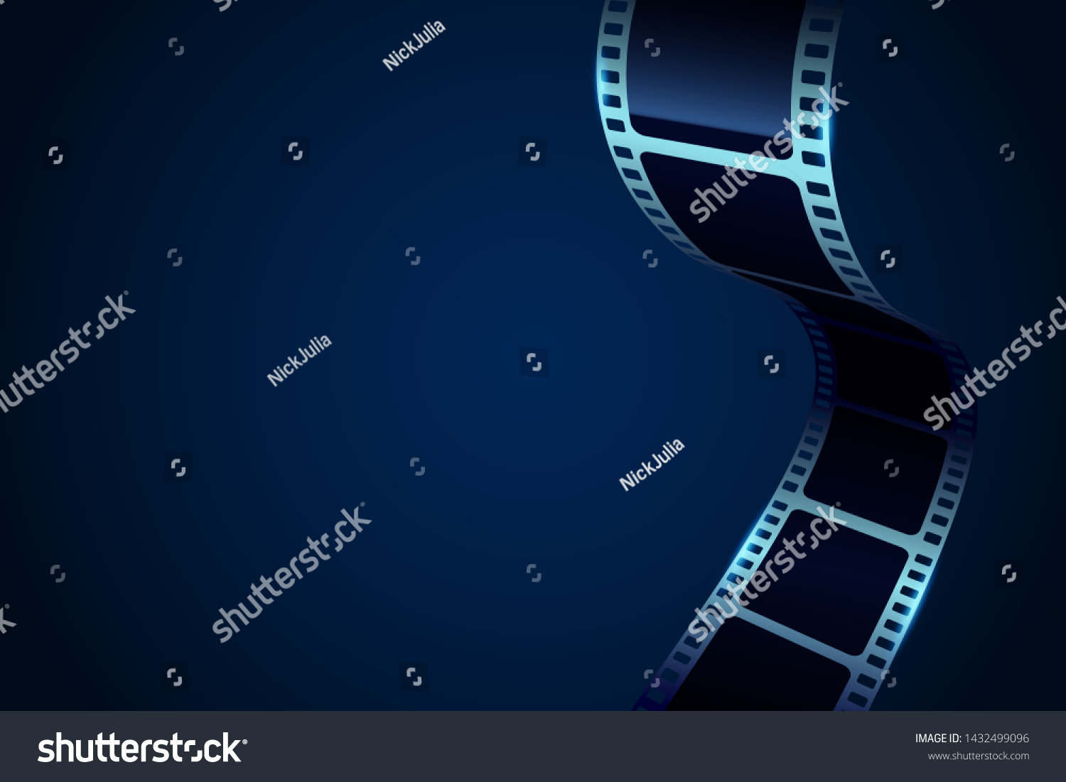 Cinema Flyer Poster Festival Film Strip Stock Vector (Royalty Free ...