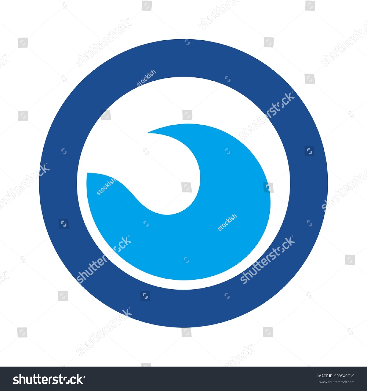 circle vector wave Wave Vector 508549795 Vector Shutterstock Circle  Logo Stock