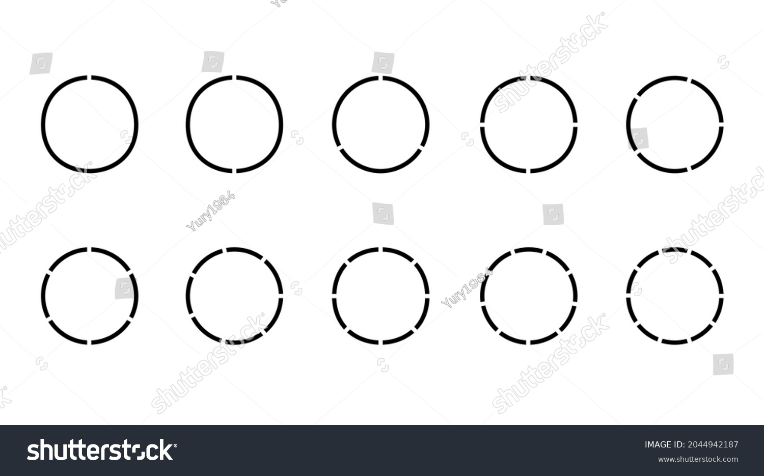 Circle Chart Section Segments Set Vector Stock Vector (Royalty Free ...