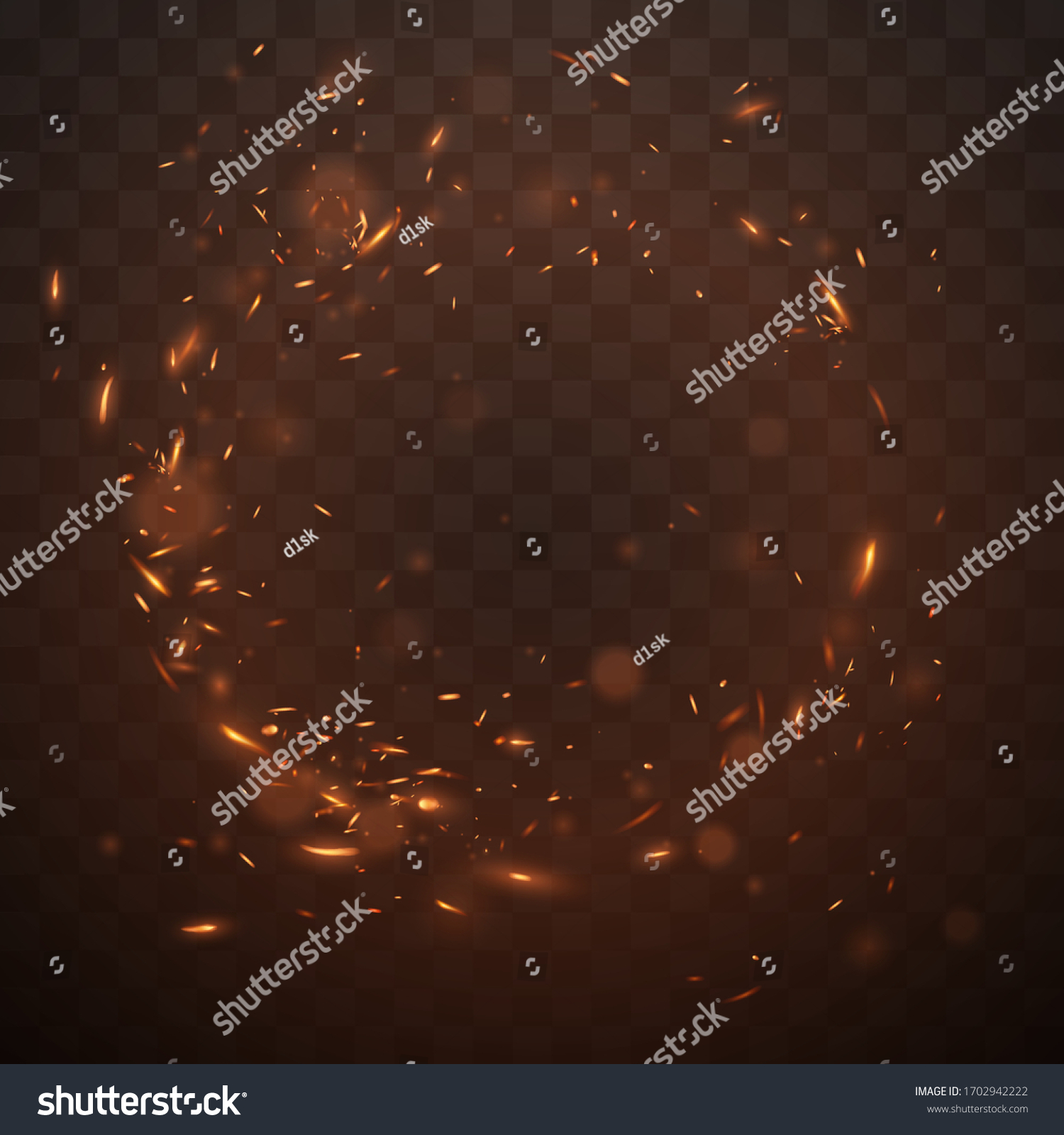 Flying Fire Sparks On Checkered Background Stock Vector Royalty Free Shutterstock