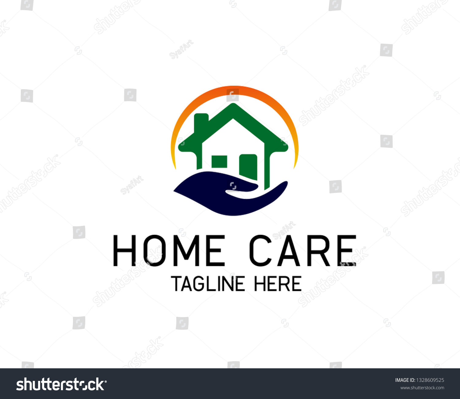 Circle Home Care Logo Design Inspiration Stock Vector (Royalty Free ...