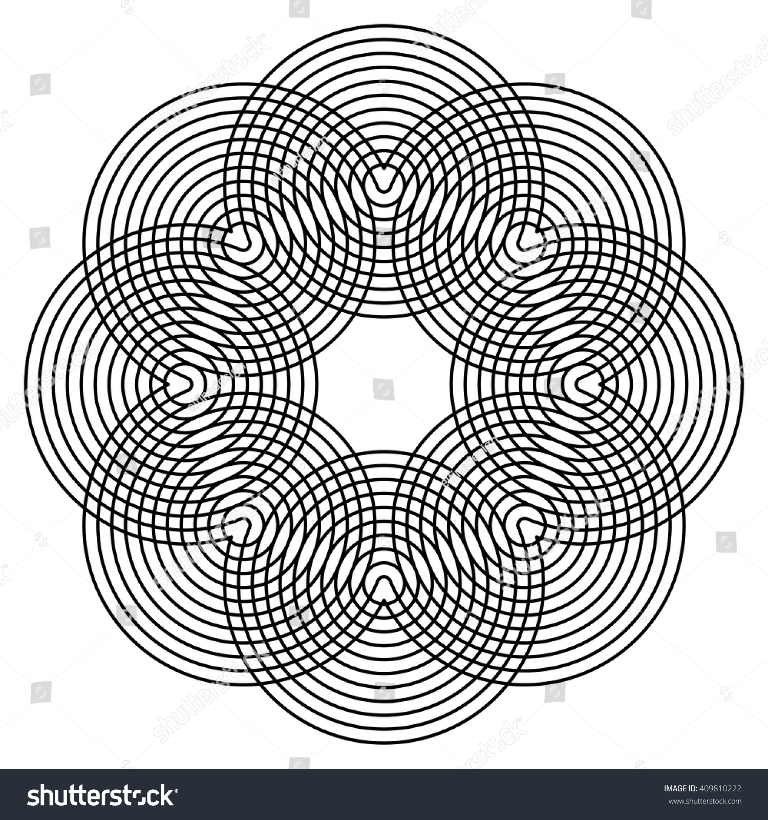 SVG of Circle mandala, geometric drawing, vector illustration svg