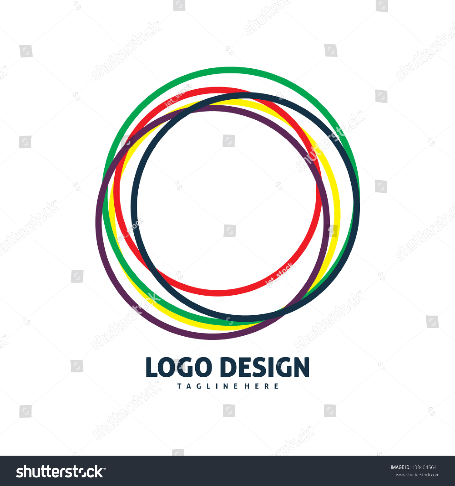 Circle Multi Color Combine Logo Design Stock Vector (Royalty Free ...