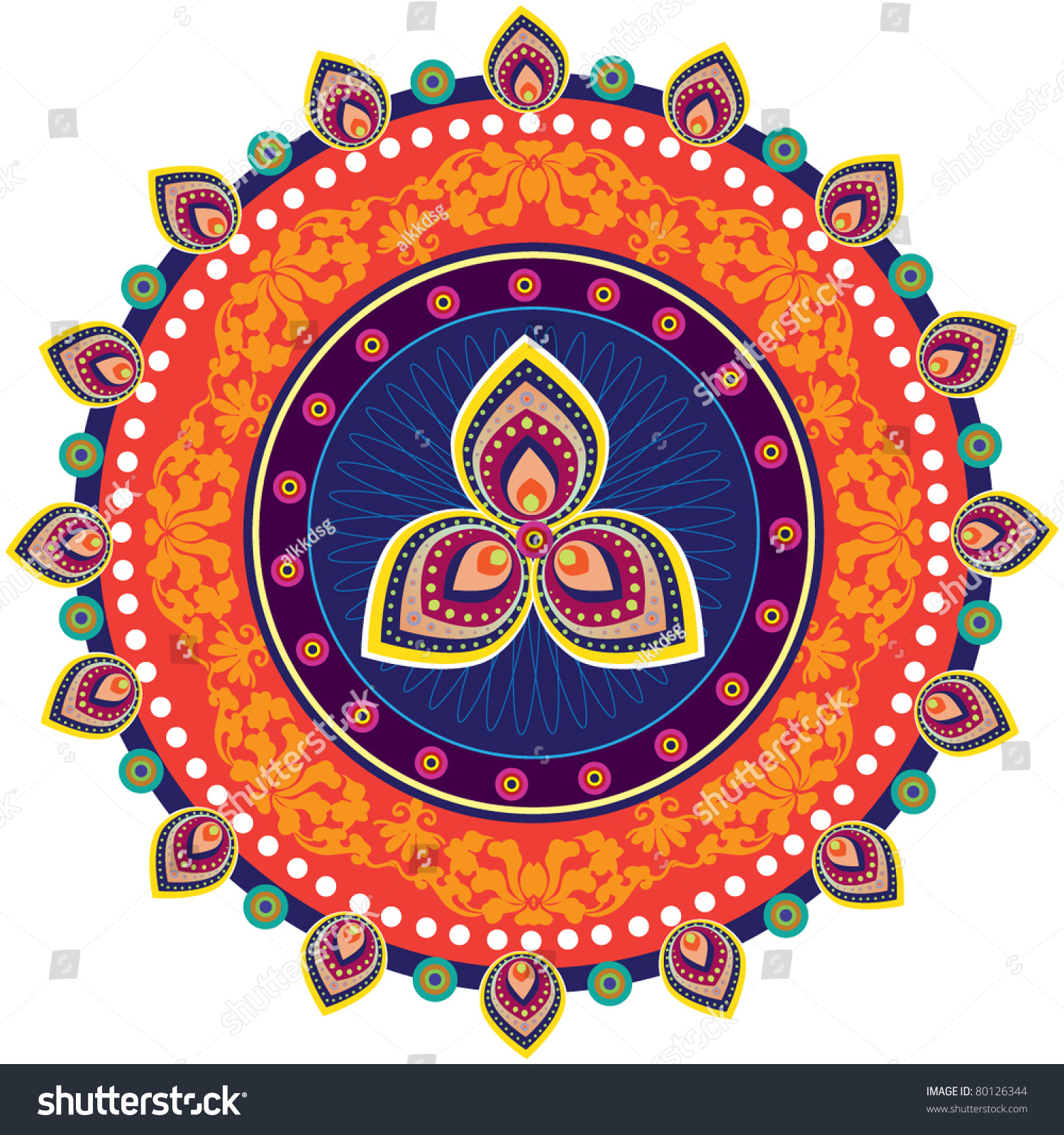 Circle Ornament Stock Vector Illustration 80126344 : Shutterstock