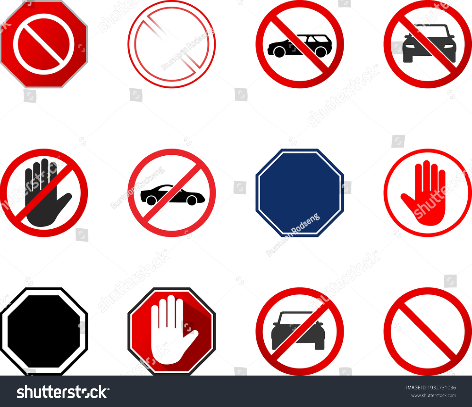 Circle Prohibited No Car Parking Traffic Stock Vector (royalty Free 