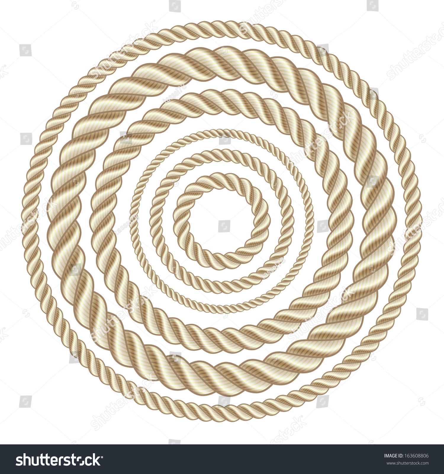 Circle Rope Illustration Vector Stock Vector (Royalty Free) 163608806 ...