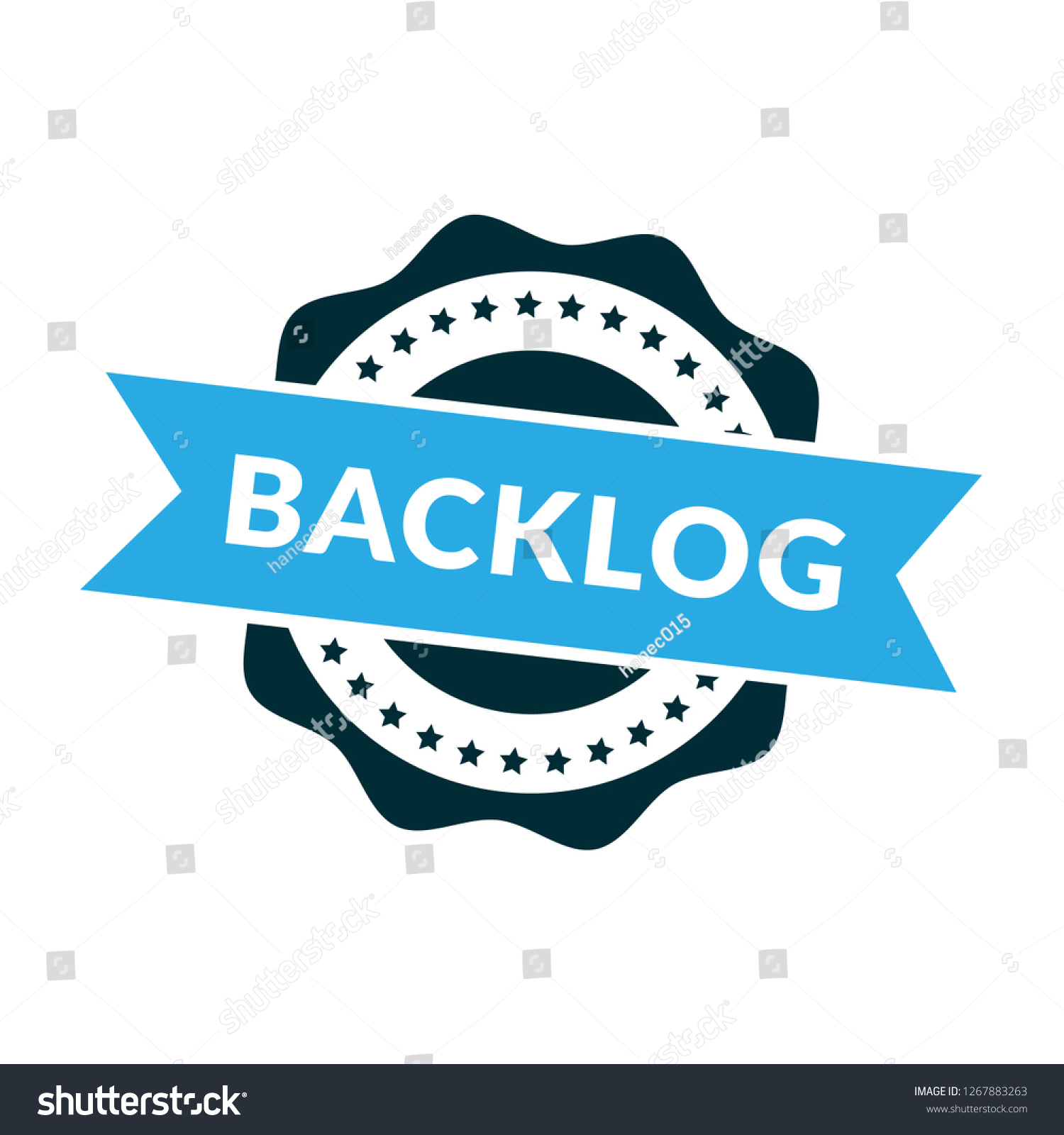 Circle Rubber Stamp Text Backlog Backlog Stock Vector Royalty Free