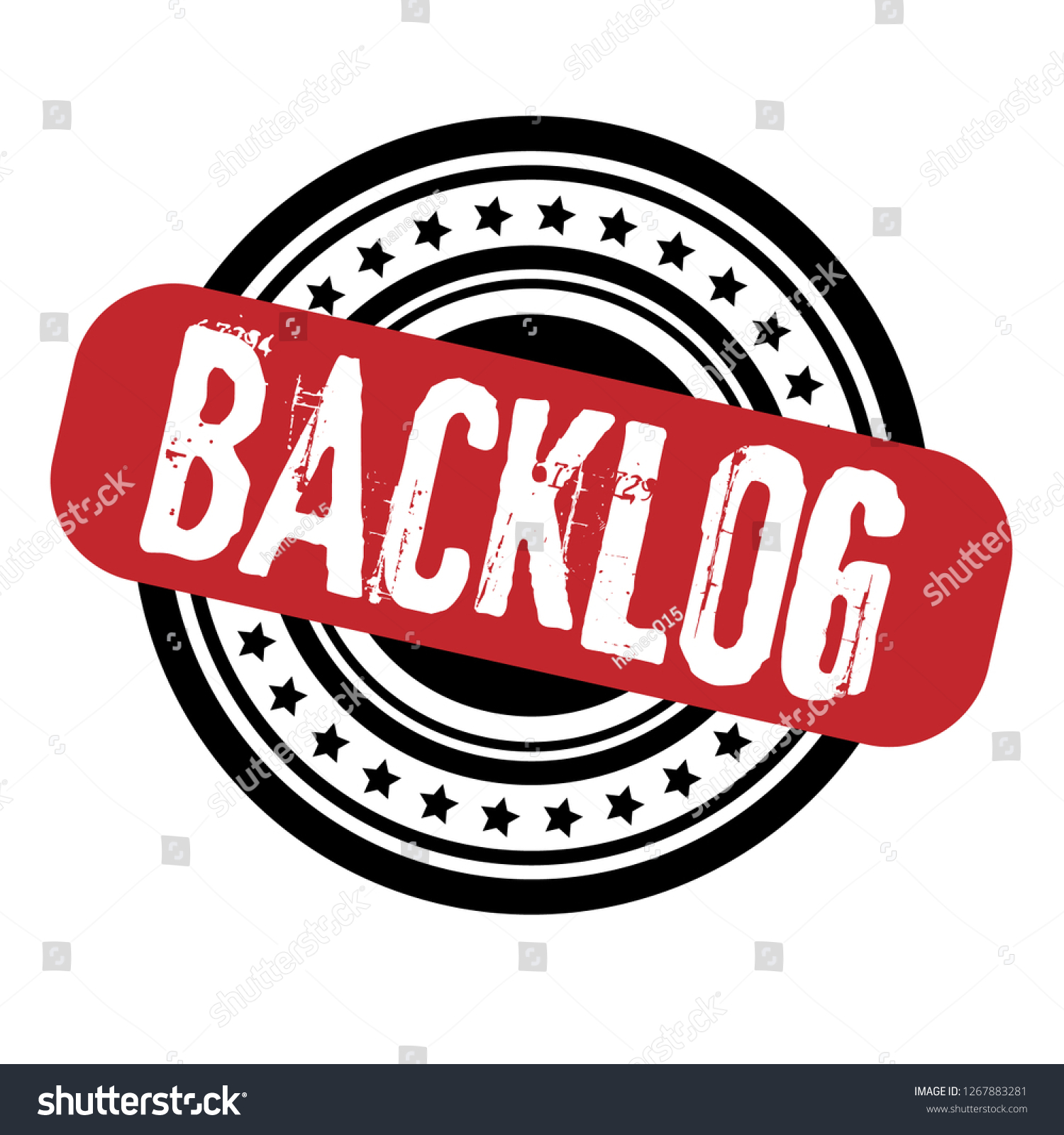 Circle Rubber Stamp Text Backlog Backlog Stock Vector Royalty Free