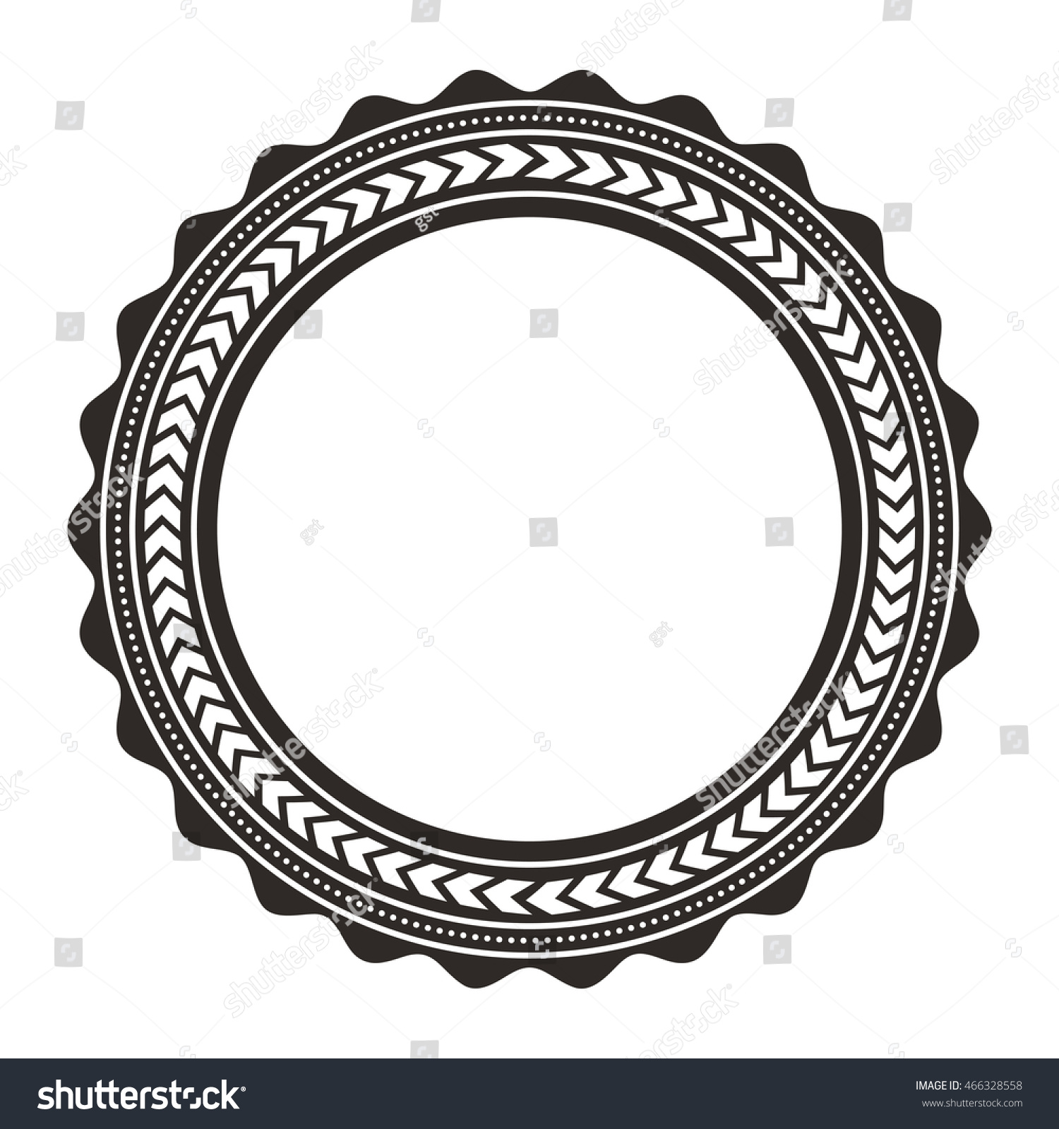 Circle Seal Frame Icon Vector Illustration Stock Vector (Royalty Free ...