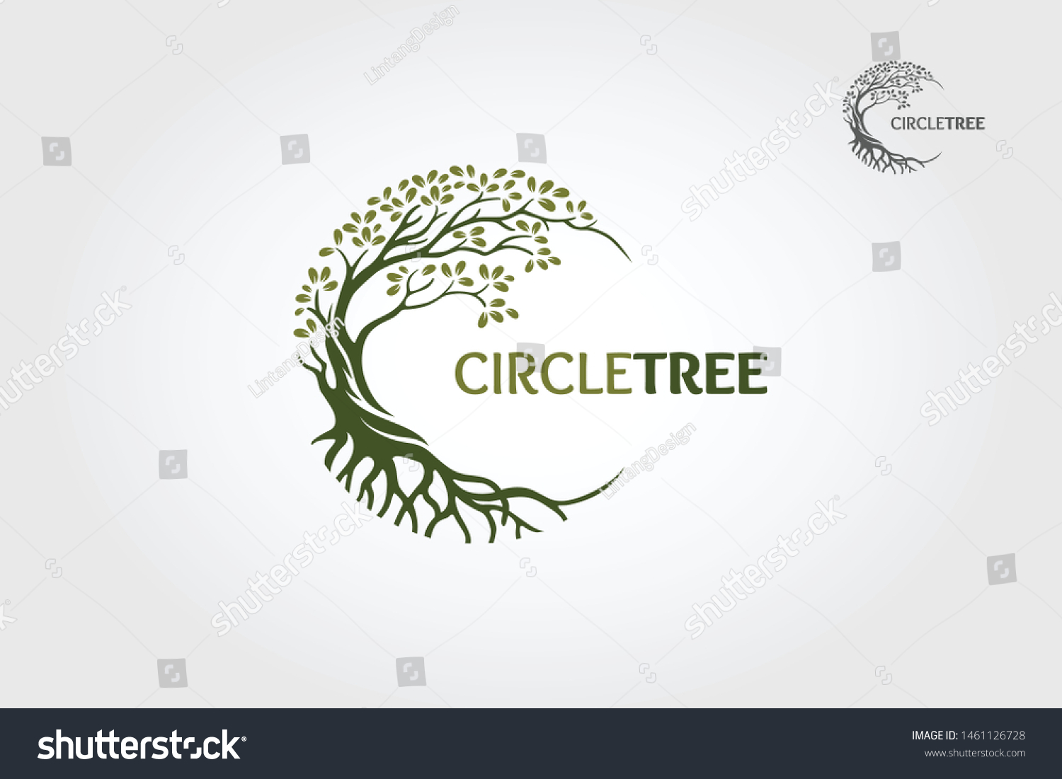 SVG of Circle Tree vector logo this beautiful tree is a symbol of life, beauty, growth, strength, and good health. svg