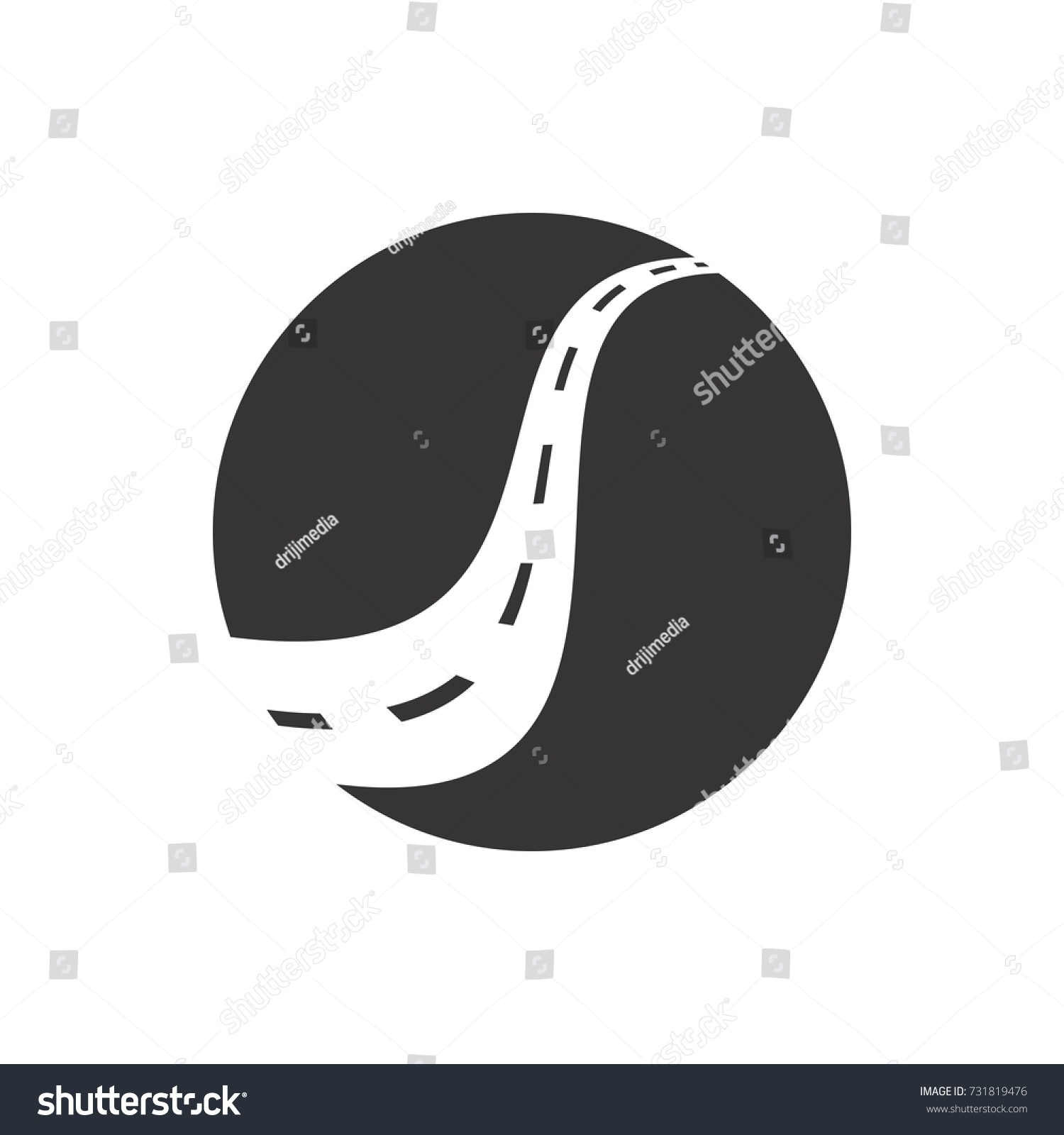 Circle S Letter Road Logo Stock Vector (Royalty Free) 731819476 ...