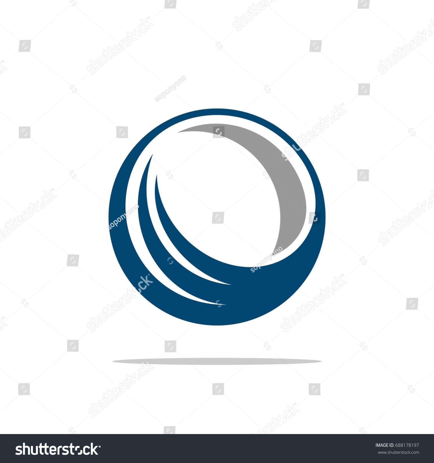 Circle Swoosh Logo Template Illustration Design Stock Vector (Royalty ...