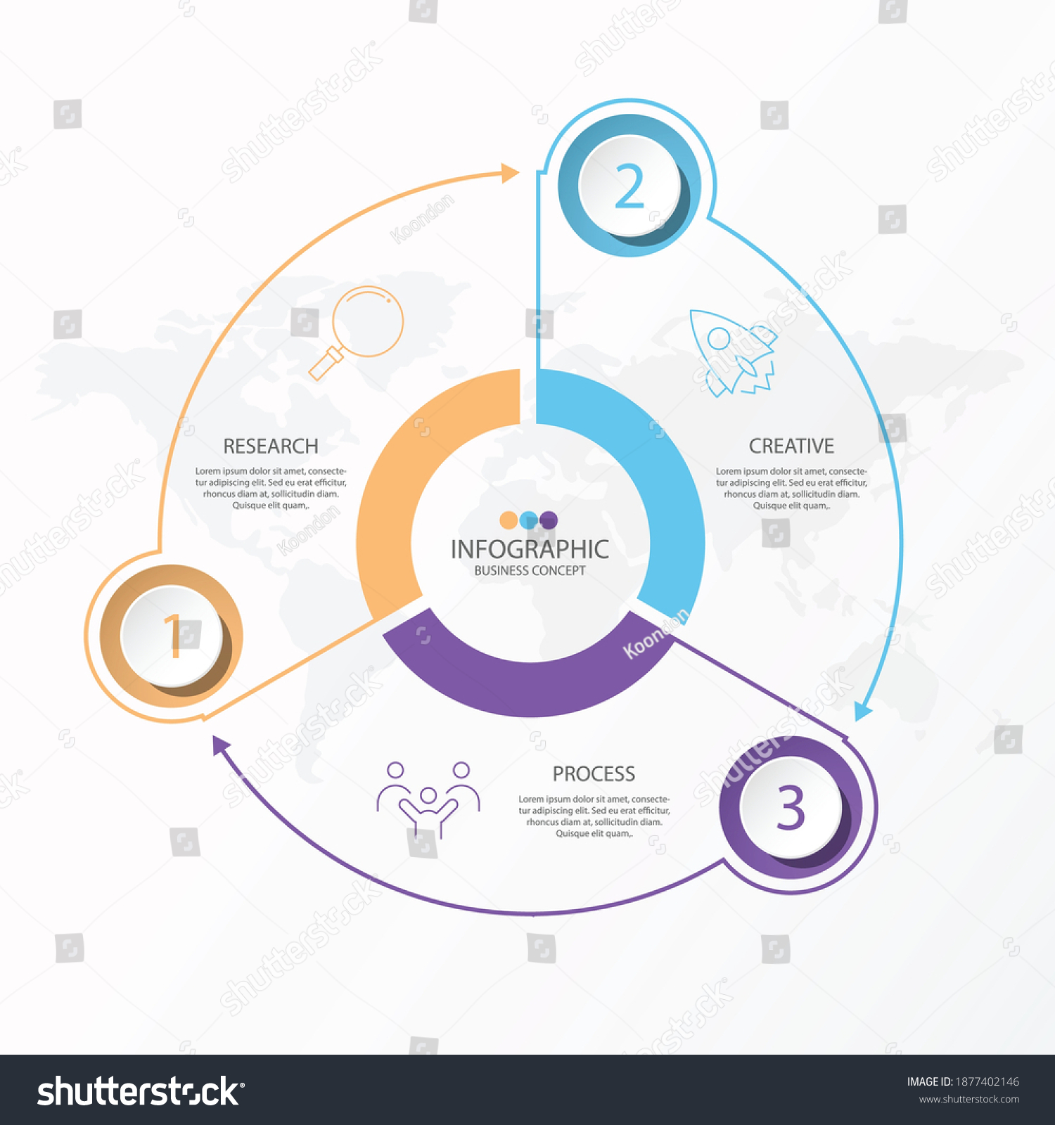 Circles Infographic Design Thin Line Icons Stock Vector (Royalty Free ...