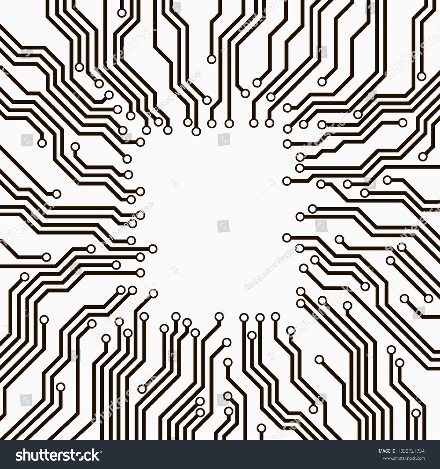 Circuit Board Background Vector Frame Eps Stock Vector (Royalty Free ...