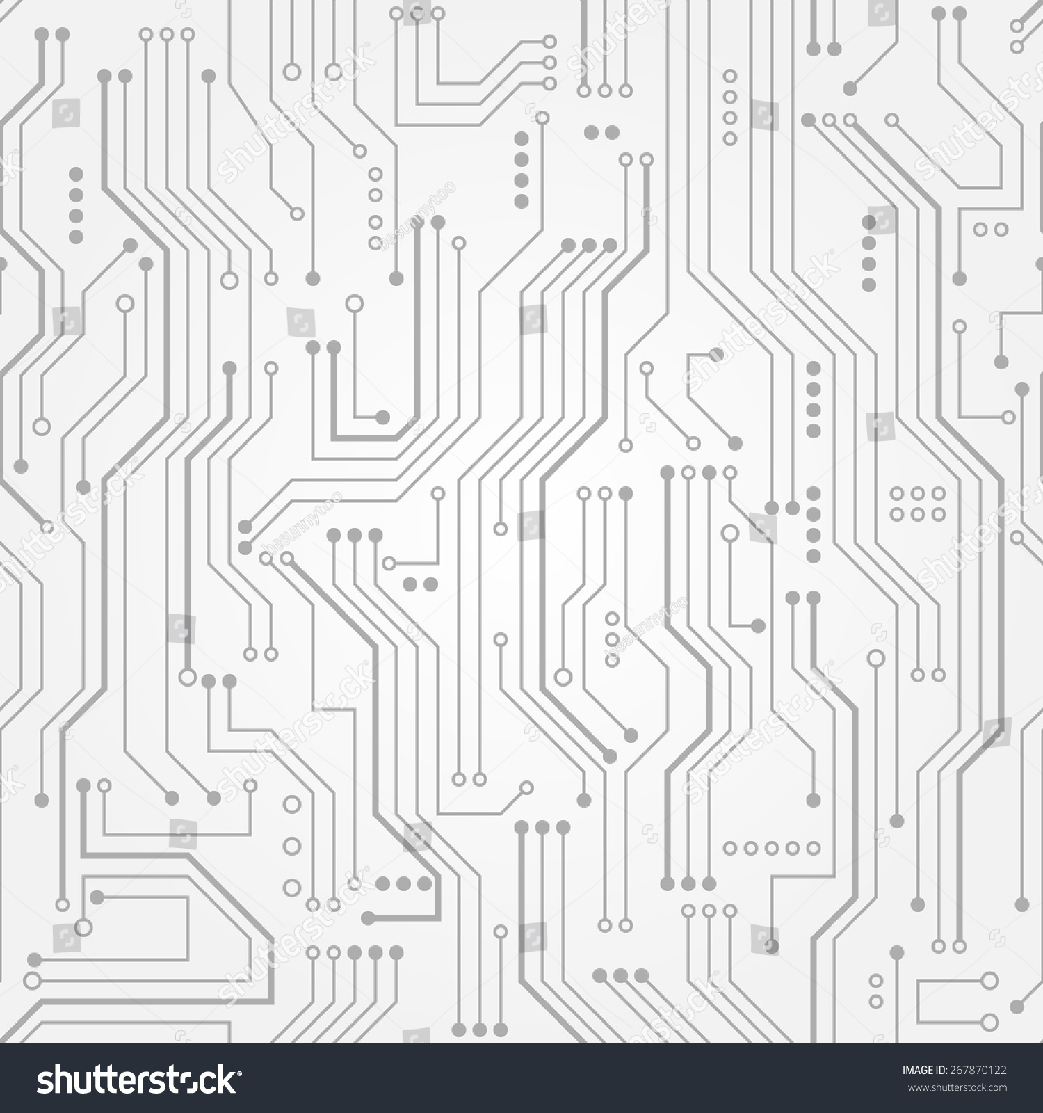 Circuit Board Seamless Electronic Pattern Vector Stock Vector (Royalty