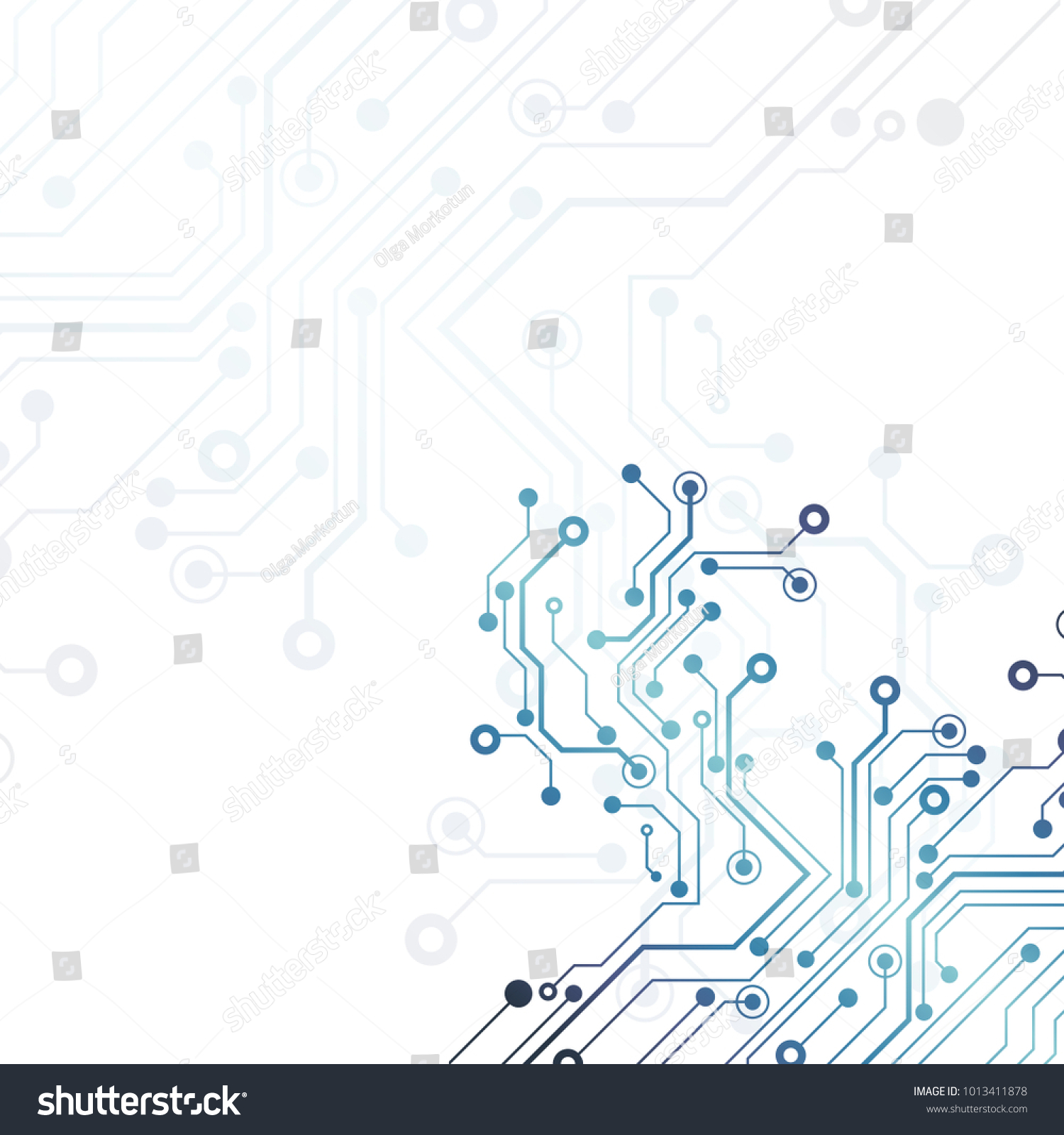 Circuit Board Technology Background Vector Illustration Stock Vector