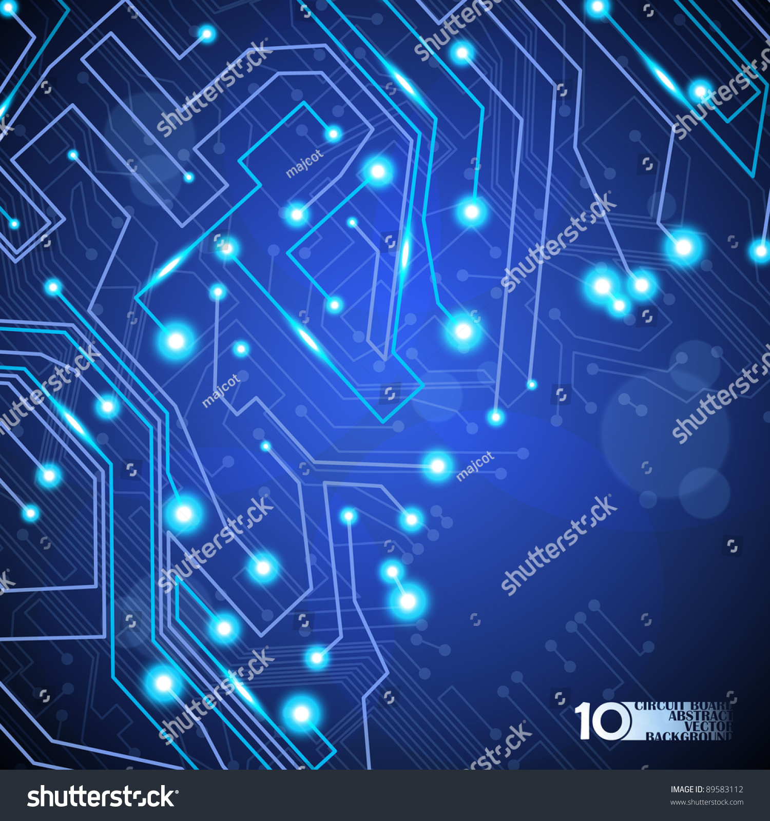Circuit Board Vector Background Technology Illustration Stock Vector