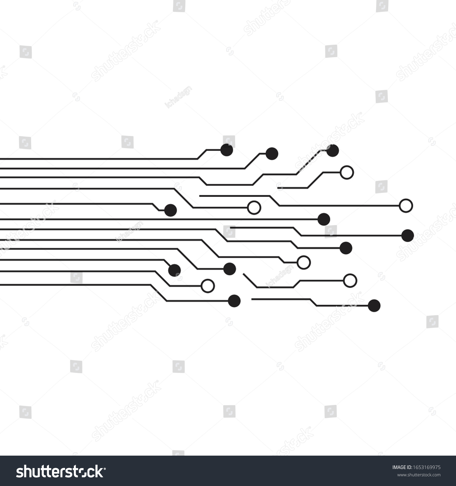 Circuit Vector Illustration Design Template Stock Vector (royalty Free 