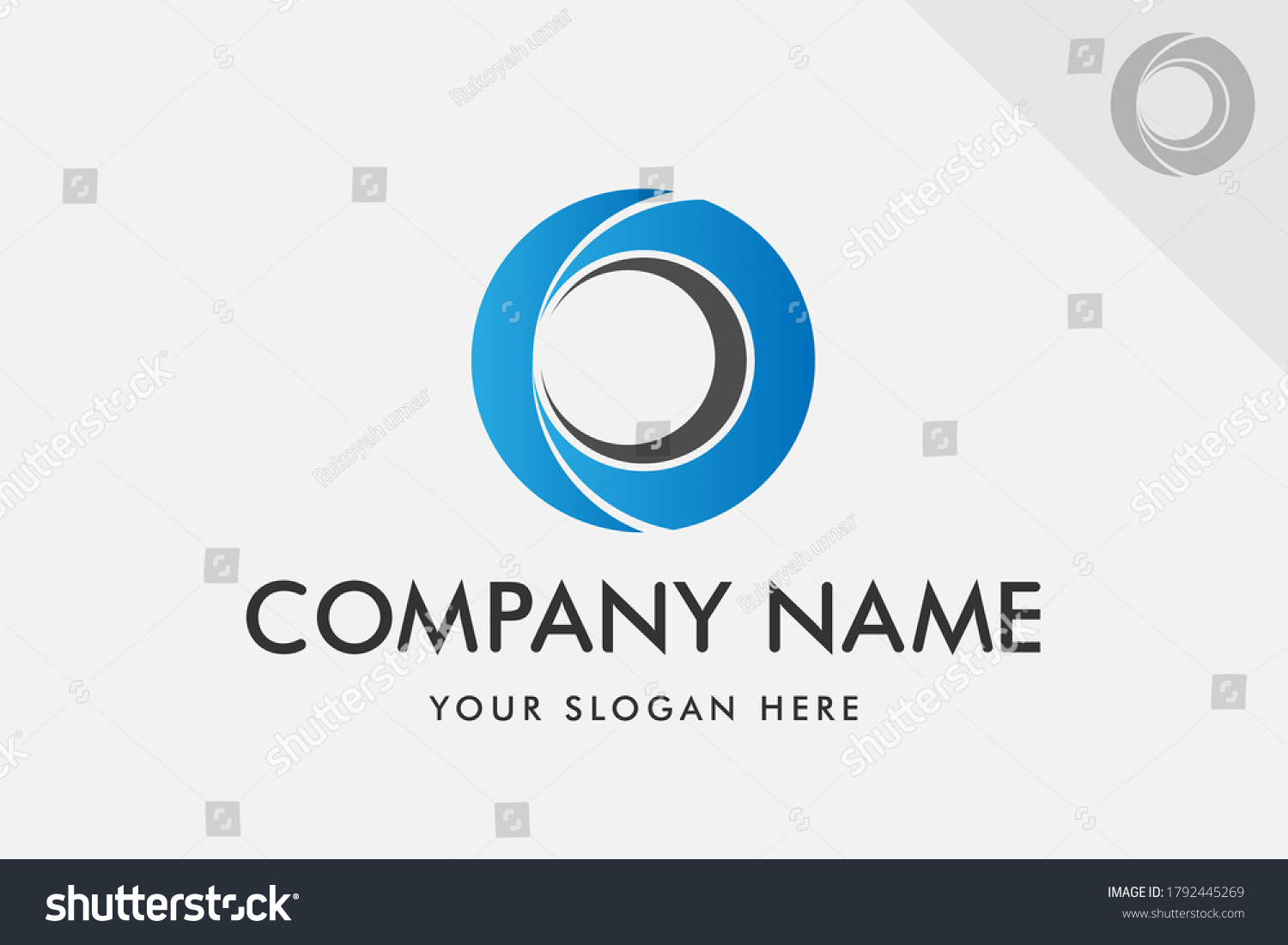 Circular Abstract Logo Modern Design Gradient Stock Vector (Royalty ...