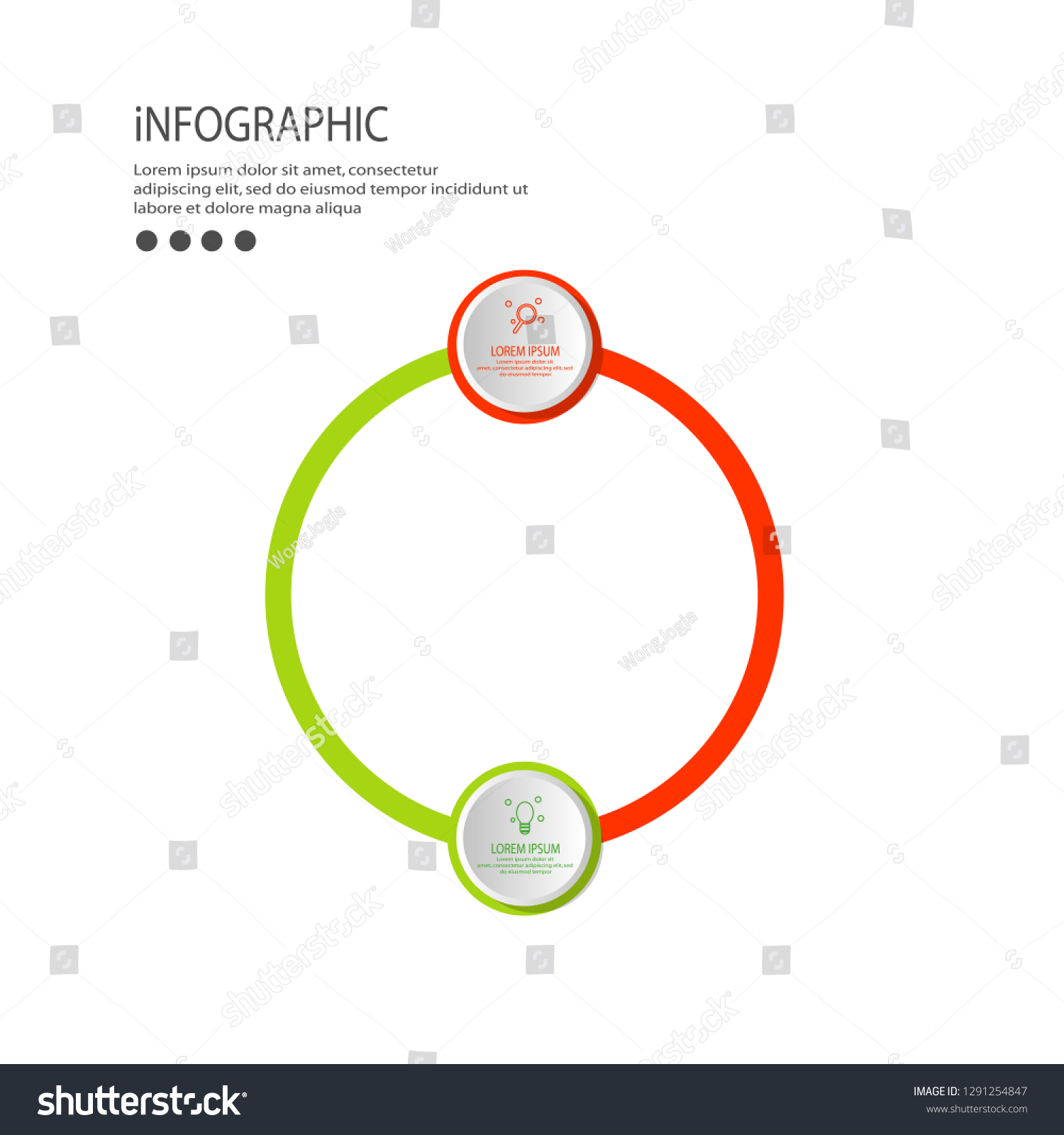Circular Arrows Infographics Chart Graph Diagram Stock Vector (Royalty