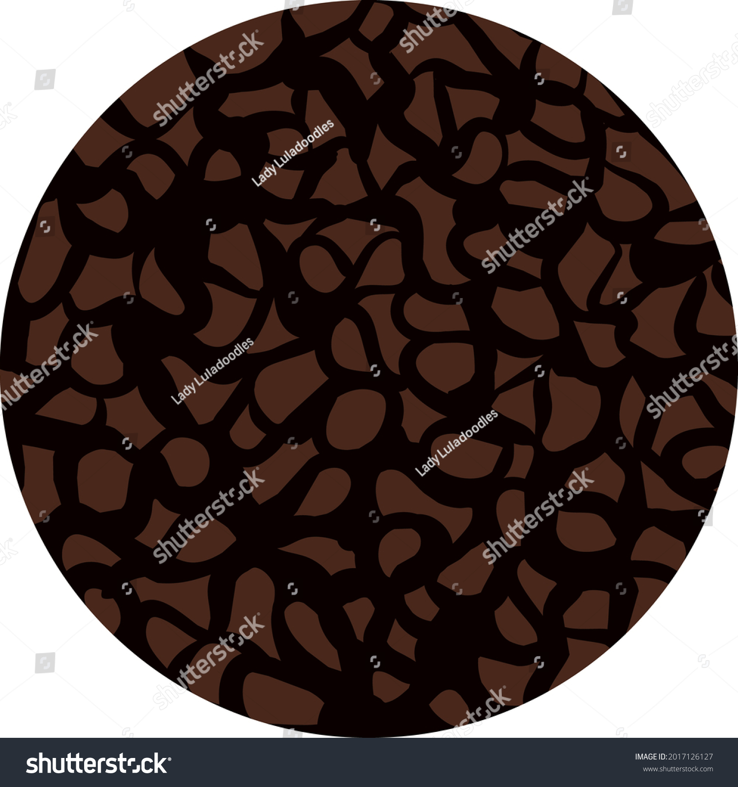SVG of Circular dark and milk brown crackled Chocolate candy. Layered confectionary SVG svg
