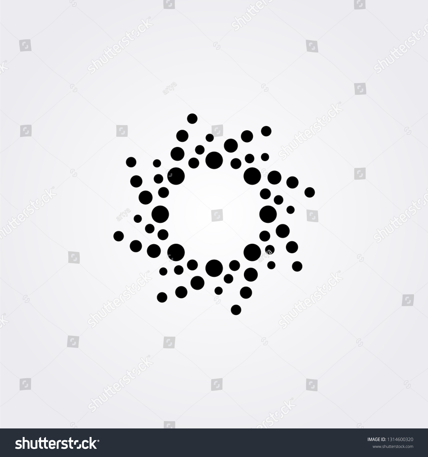 Circular Dot Logo Icon Modern Dynamic Stock Vector (Royalty Free ...