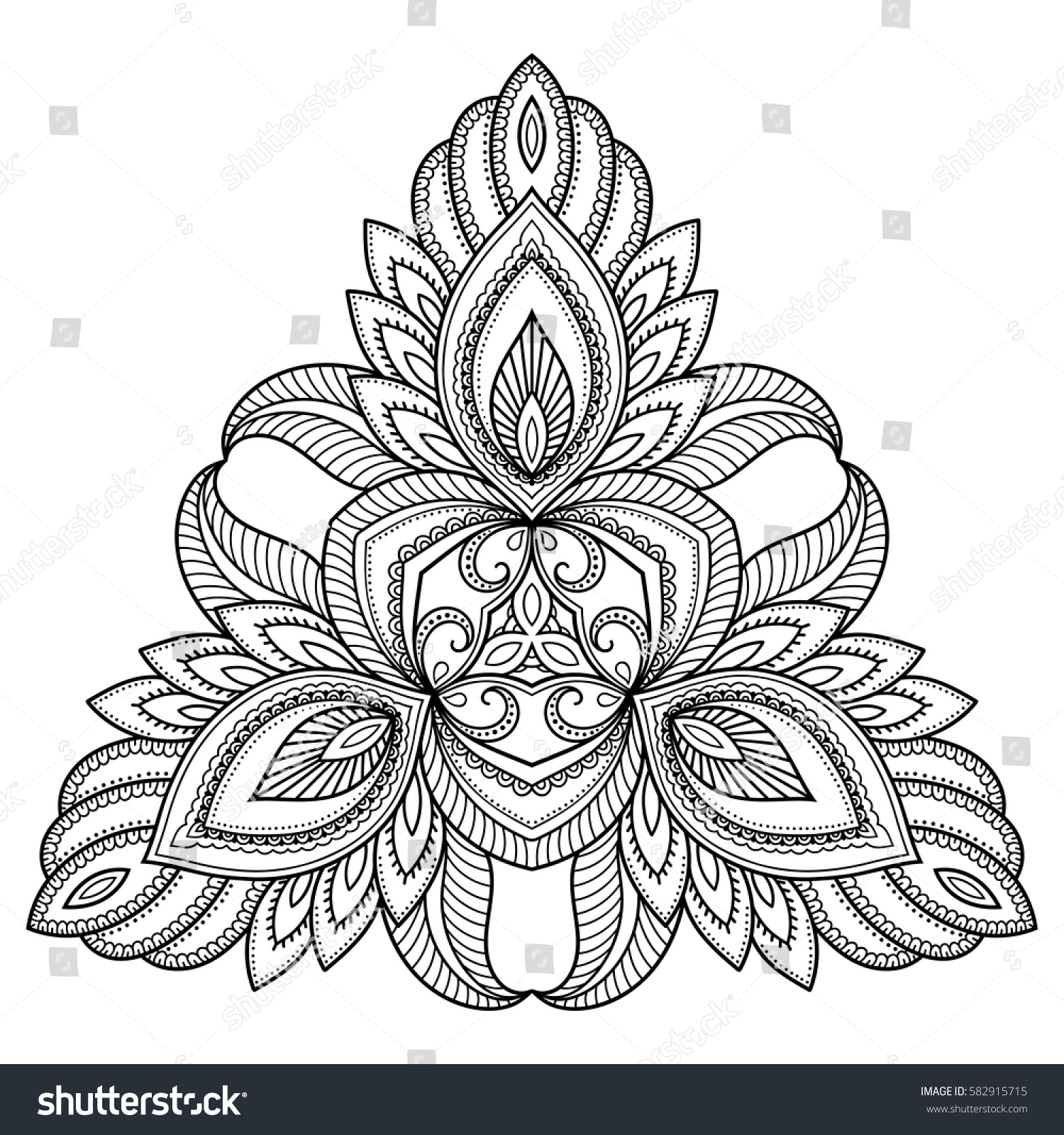 Circular Pattern Form Mandala Henna Mehndi Stock Vector (Royalty Free ...