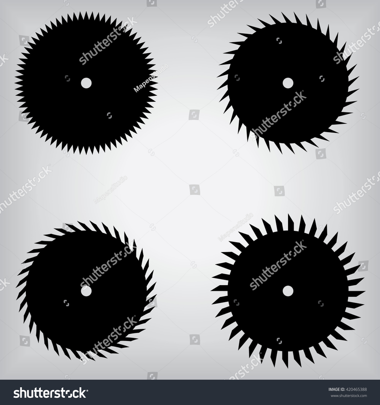 Circular Saw Blade Icons Stock Vector (Royalty Free) 420465388 ...