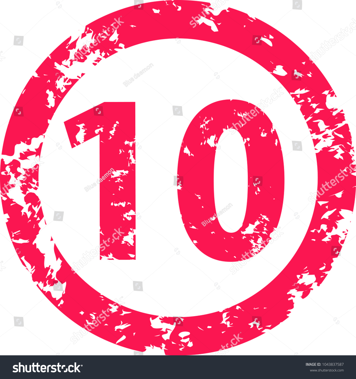 Circular Stamp Style Numbers 10 Stock Vector (Royalty Free) 1043837587 ...