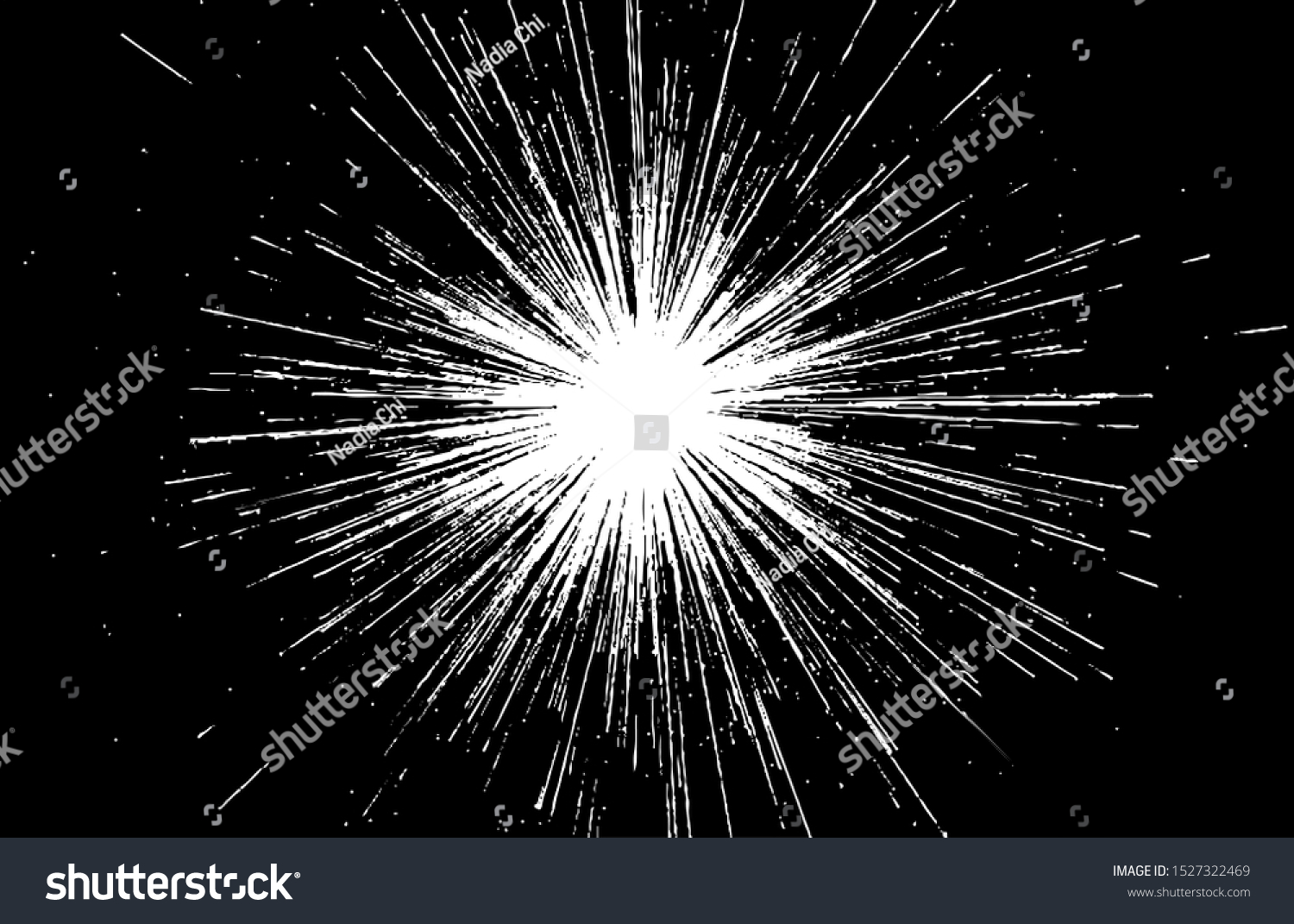 Circular Starburst Explosion Texture Distressed Uneven Stock Vector ...