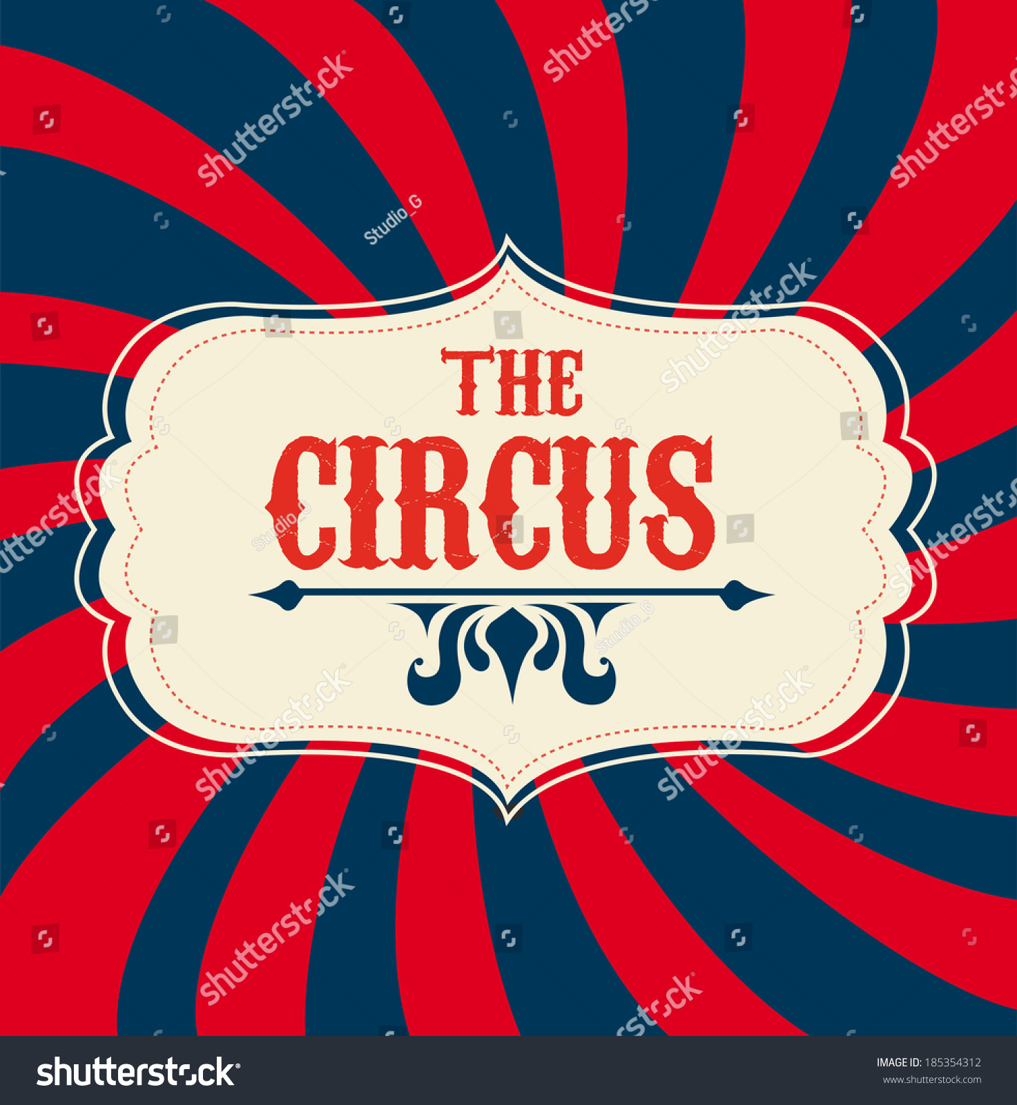 Circus Design Over Stripes Background Vector Stock Vector (Royalty Free