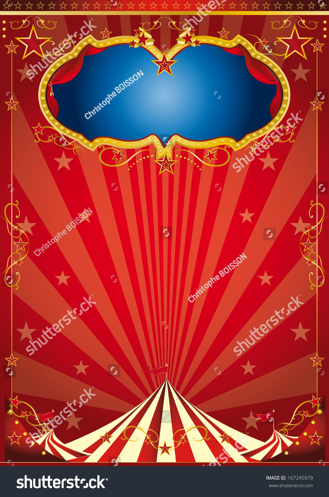 Circus Gold Party Red Circus Background Stock Vector (Royalty Free ...