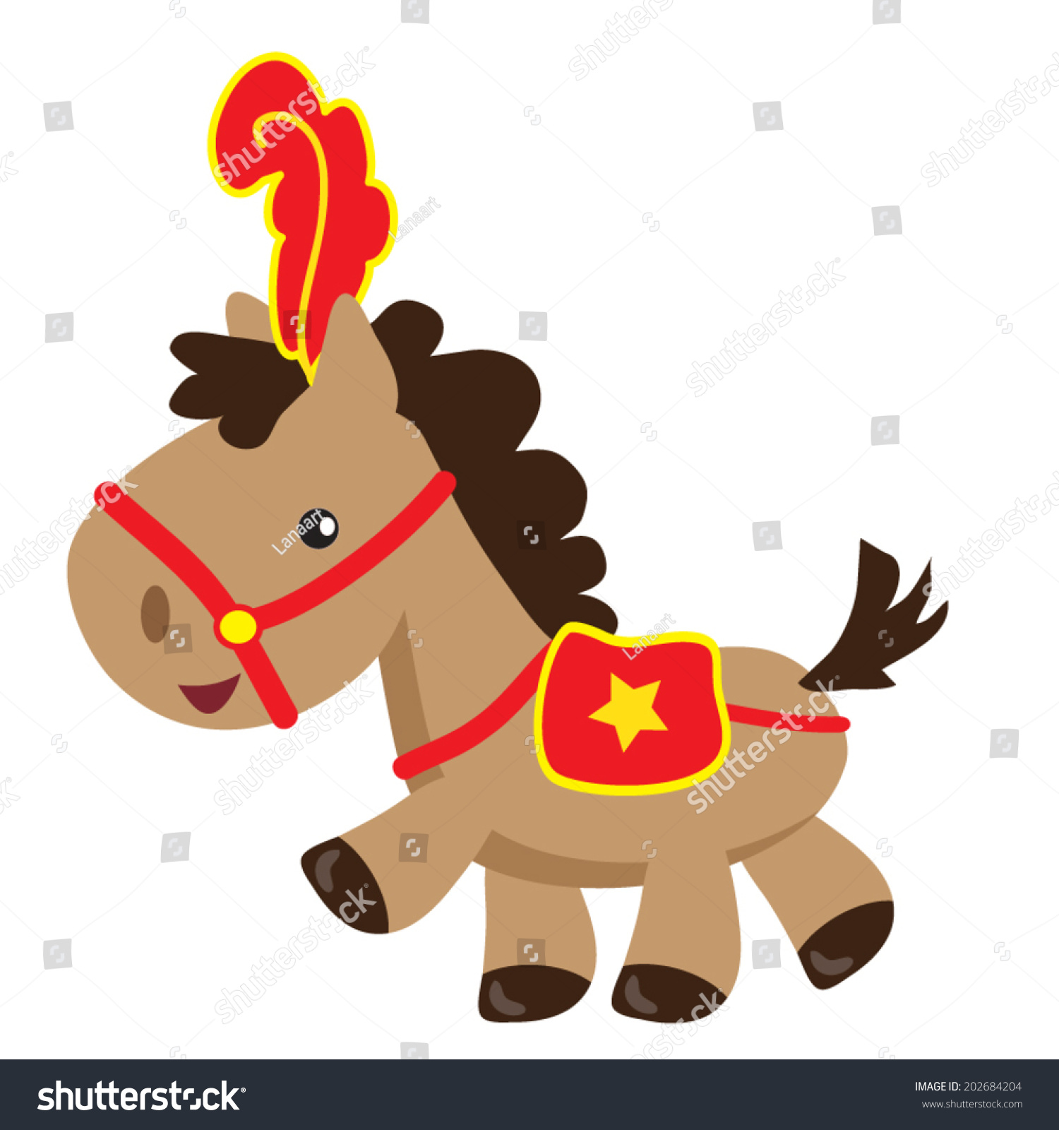 Circus Horse Vector Illustration Stock Vector (Royalty Free) 202684204 ...