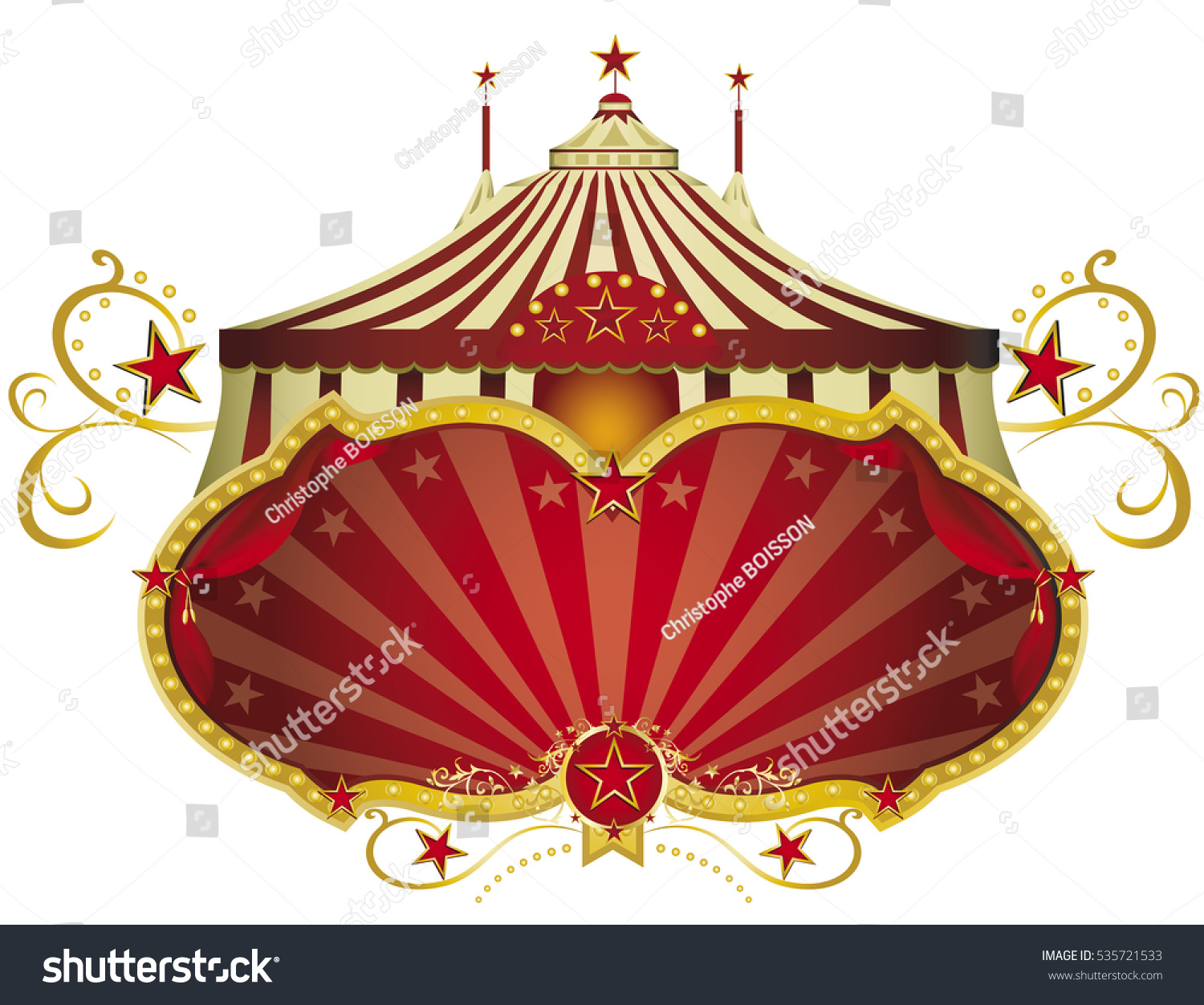 Circus Red Frame a Circus Sign Stock Vector (Royalty Free) 535721533 ...