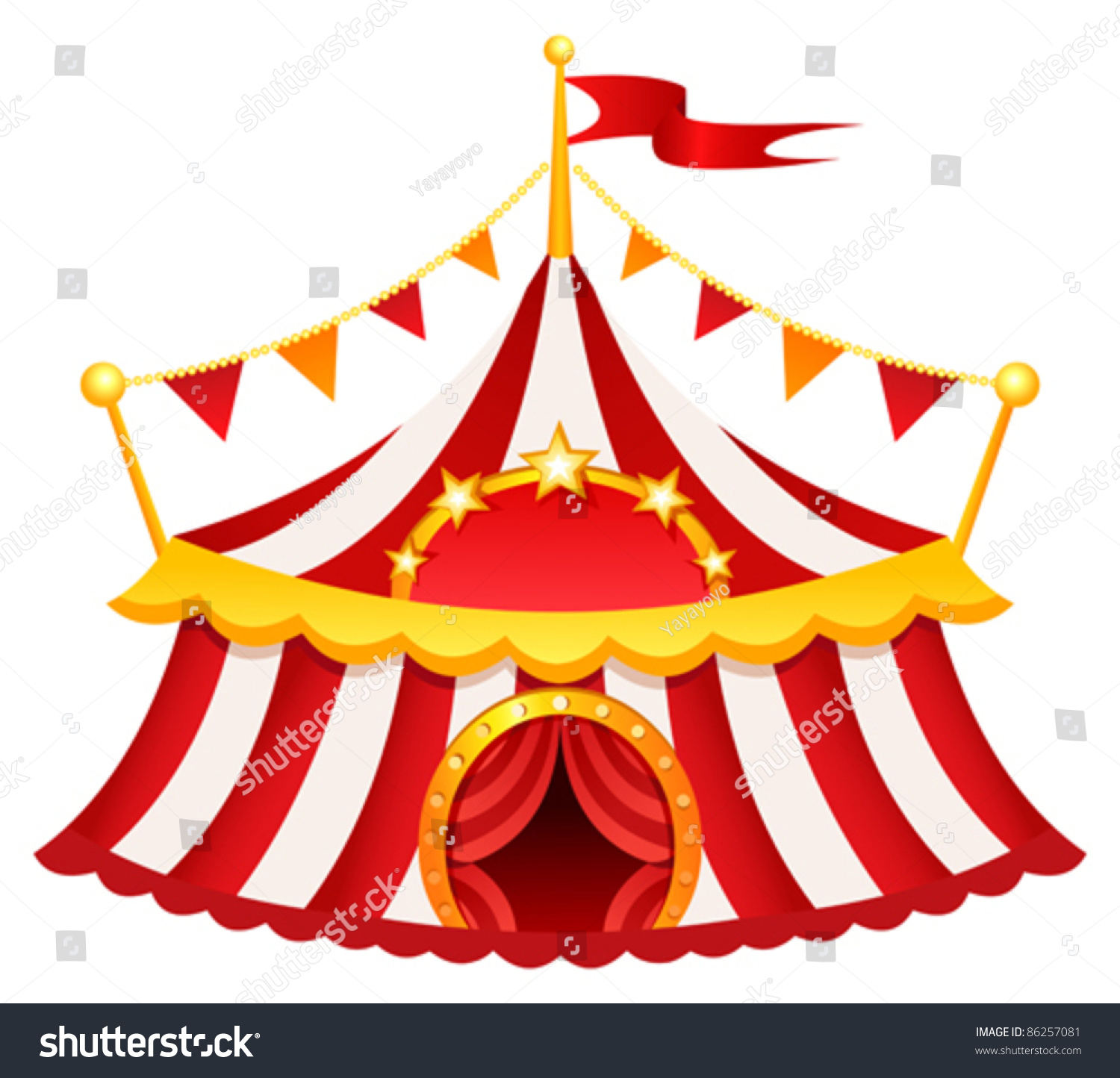 Circus Tent Stock Vector Illustration 86257081 : Shutterstock