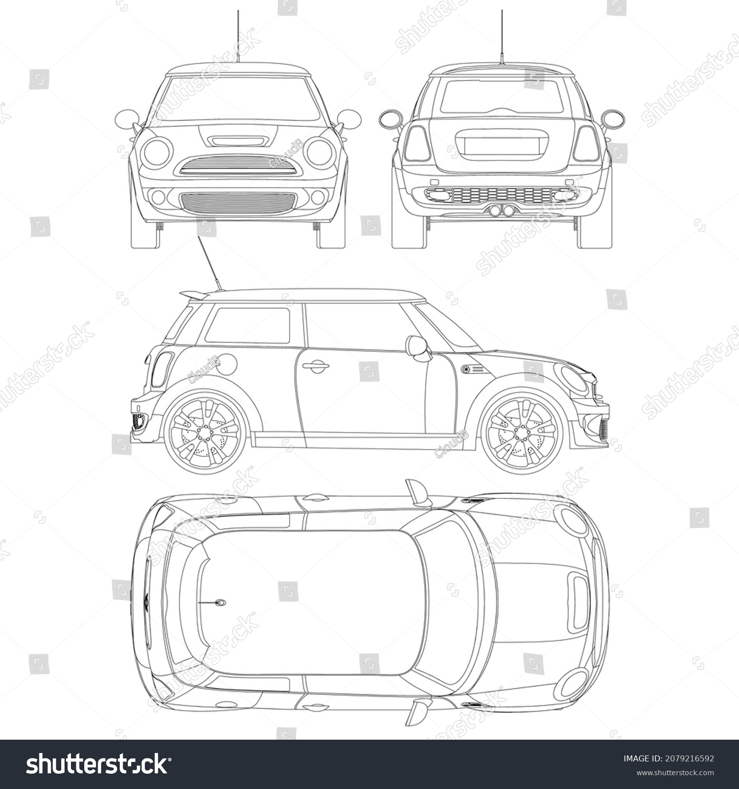 124 Mini hatch 3 door Images, Stock Photos & Vectors | Shutterstock