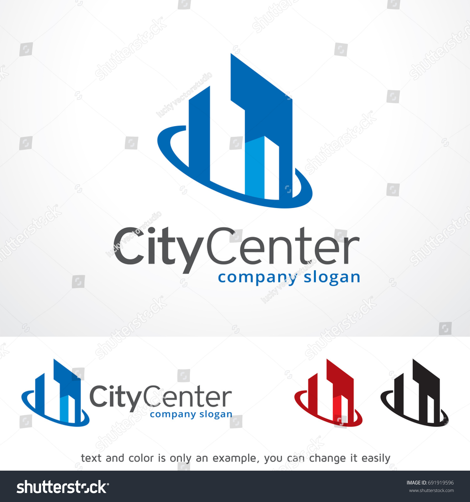 City Center Logo Template Design Vector Stock Vector 691919596 ...